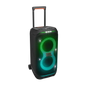 JBL PartyBox Stage 320 speaker with wheels and lights