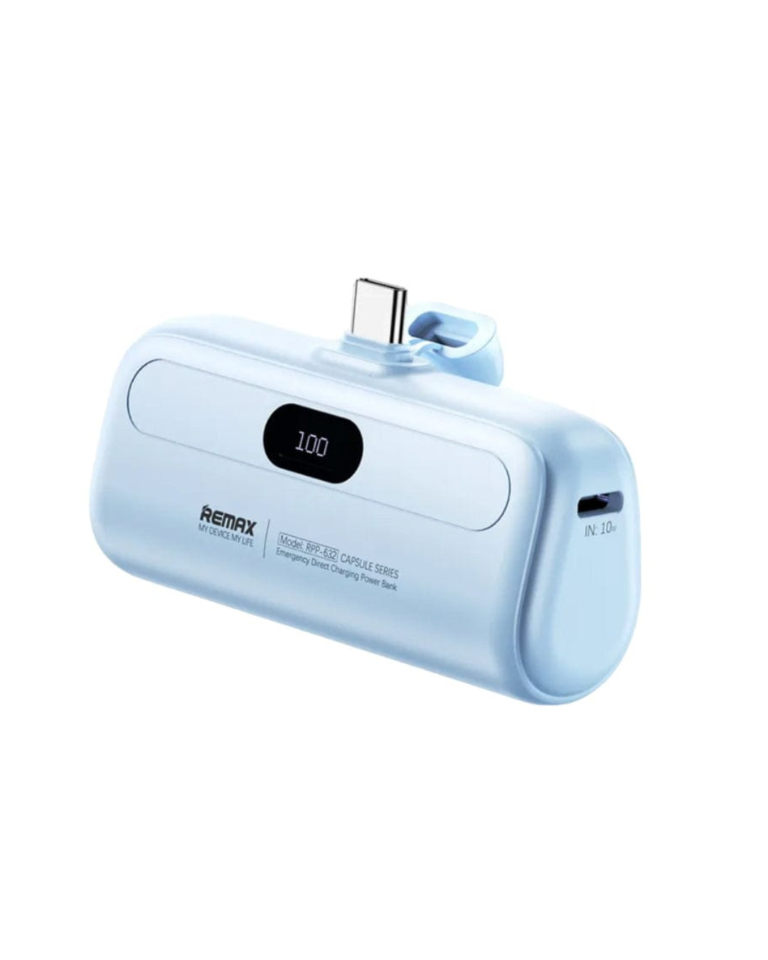Remax Mini Power Bank 5000mAh Capsule Series 2A Type-C Emergency Direct Charging