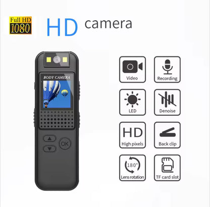 Body Camera Mini Pocket Camera FHD Sports Action Camera Rotating 180° Outdoor Bicycle Recorder Camcorder